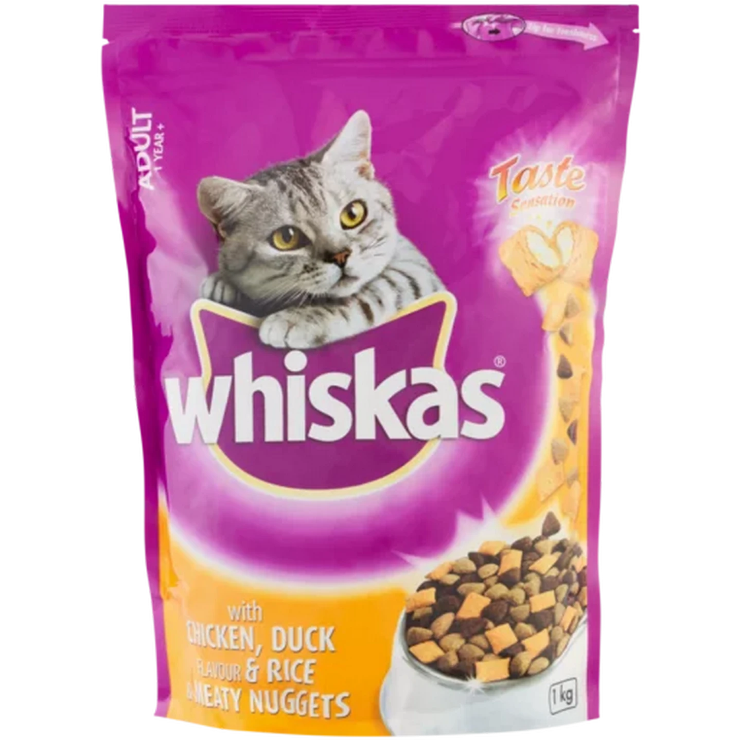 WHISKAS MEATY NUGGETS CHICKEN,DUCK &RICE 1KG